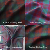 Fabric Panel, Choice of 4 Materials, any Lindsay Tartan